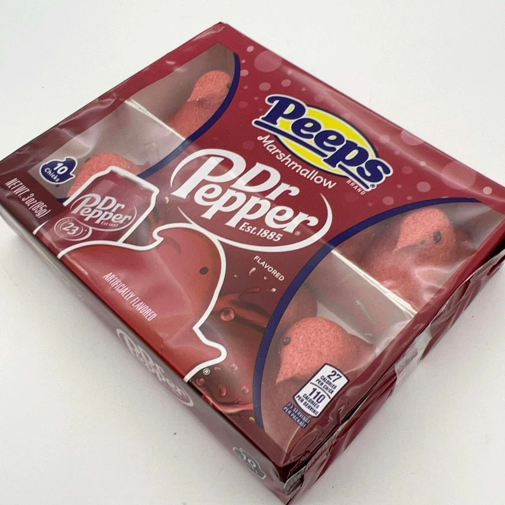Peeps Marshmallow Dr Pepper Flavor Chicks 10 Count Net Wt 3oz 85g Best By 102026